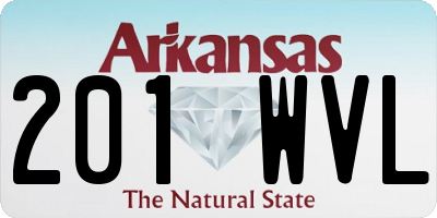 AR license plate 201WVL