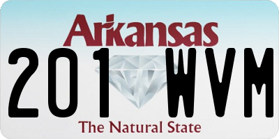 AR license plate 201WVM