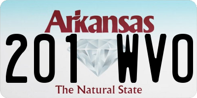 AR license plate 201WVO