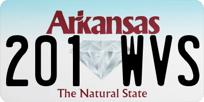 AR license plate 201WVS