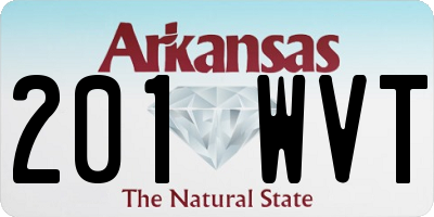 AR license plate 201WVT