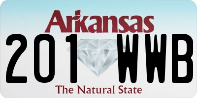 AR license plate 201WWB