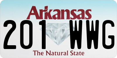 AR license plate 201WWG