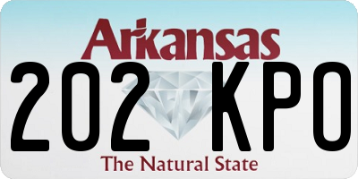 AR license plate 202KPO