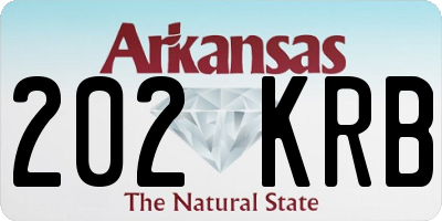 AR license plate 202KRB
