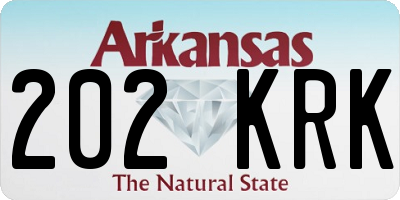 AR license plate 202KRK