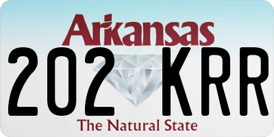 AR license plate 202KRR