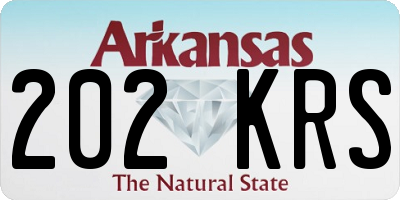 AR license plate 202KRS
