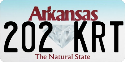 AR license plate 202KRT
