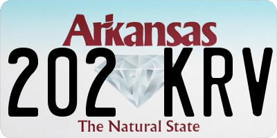 AR license plate 202KRV