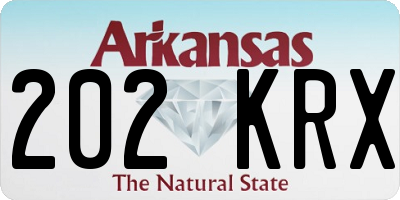 AR license plate 202KRX
