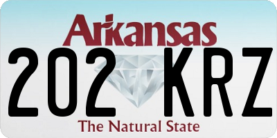 AR license plate 202KRZ