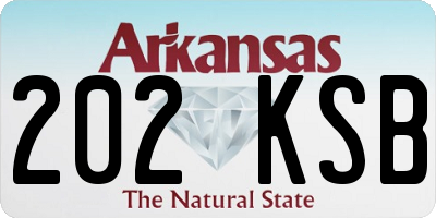 AR license plate 202KSB