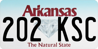 AR license plate 202KSC