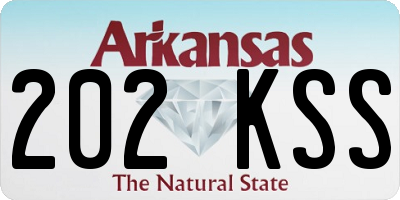 AR license plate 202KSS
