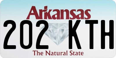 AR license plate 202KTH