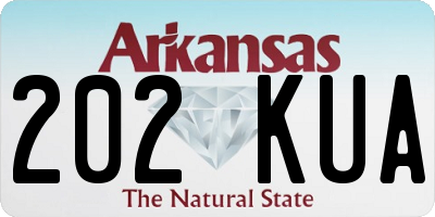 AR license plate 202KUA
