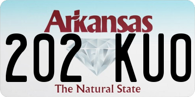 AR license plate 202KUO