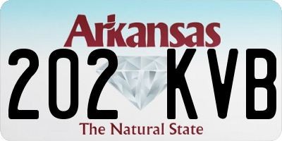 AR license plate 202KVB