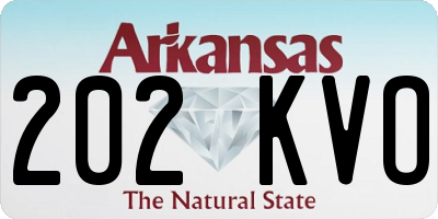 AR license plate 202KVO
