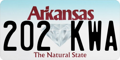 AR license plate 202KWA