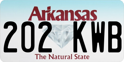 AR license plate 202KWB