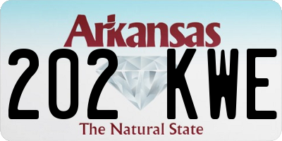 AR license plate 202KWE