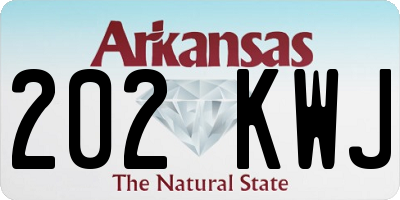 AR license plate 202KWJ