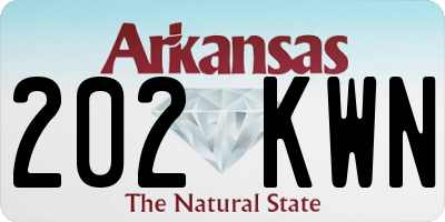 AR license plate 202KWN