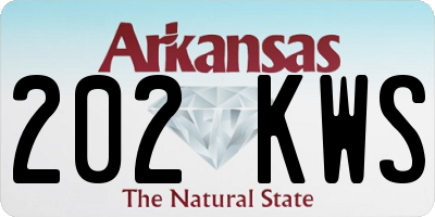 AR license plate 202KWS
