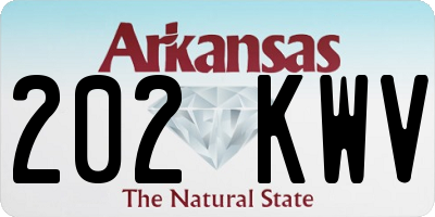 AR license plate 202KWV