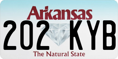 AR license plate 202KYB