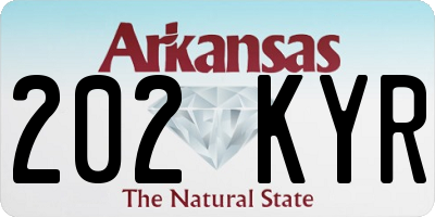 AR license plate 202KYR