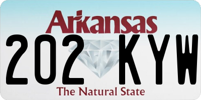 AR license plate 202KYW