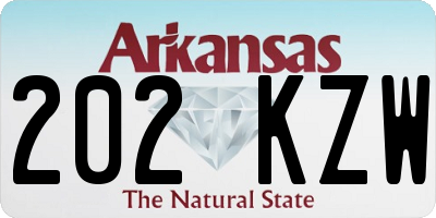 AR license plate 202KZW