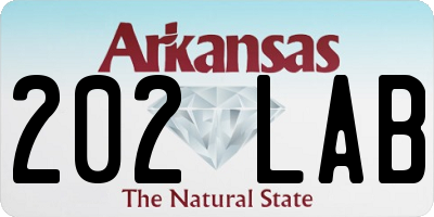 AR license plate 202LAB