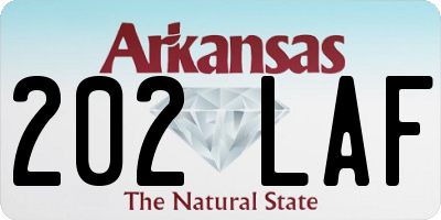 AR license plate 202LAF