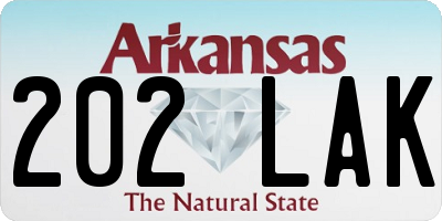 AR license plate 202LAK