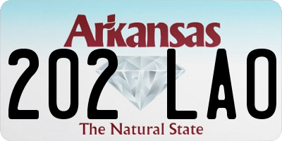 AR license plate 202LAO
