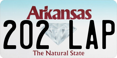 AR license plate 202LAP