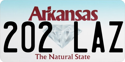 AR license plate 202LAZ