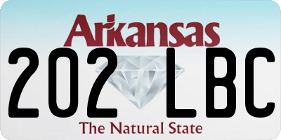 AR license plate 202LBC