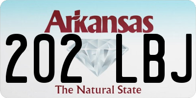 AR license plate 202LBJ