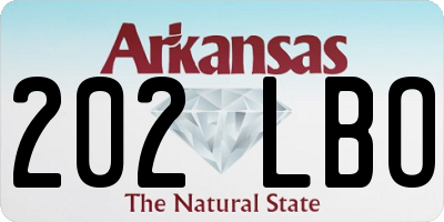 AR license plate 202LBO