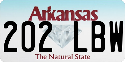 AR license plate 202LBW