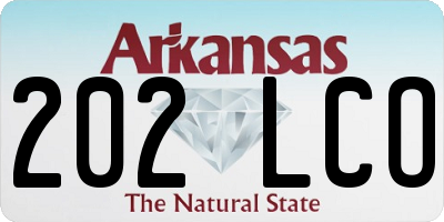 AR license plate 202LCO