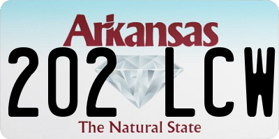 AR license plate 202LCW