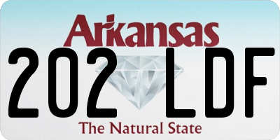 AR license plate 202LDF