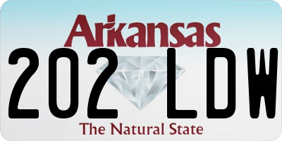 AR license plate 202LDW