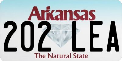 AR license plate 202LEA